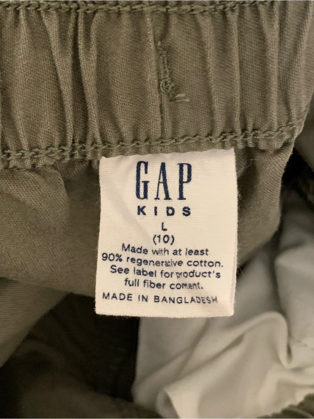 Lot 2 Gap Kids Boys Joggers Large Size 10 Olive Green & Navy